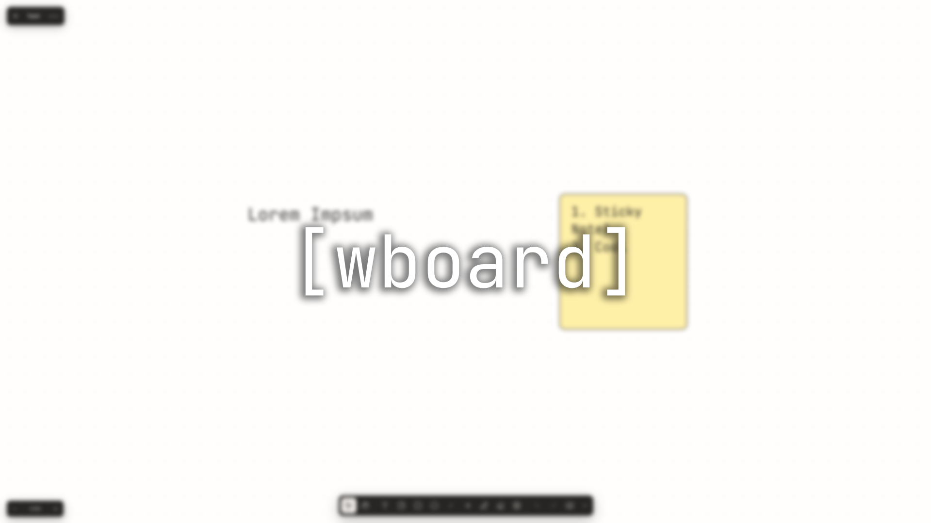 wboard title over a blurred whiteboard editor